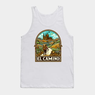 Buen Camino! El Camino de Santiago de Compostela - The Way of Saint James - Peregrino Pilgrim - Camino Frances Ingles Primitivo, Shirt, Hoodie, Mug, Tote, Sticker, Souvenir, etc Tank Top